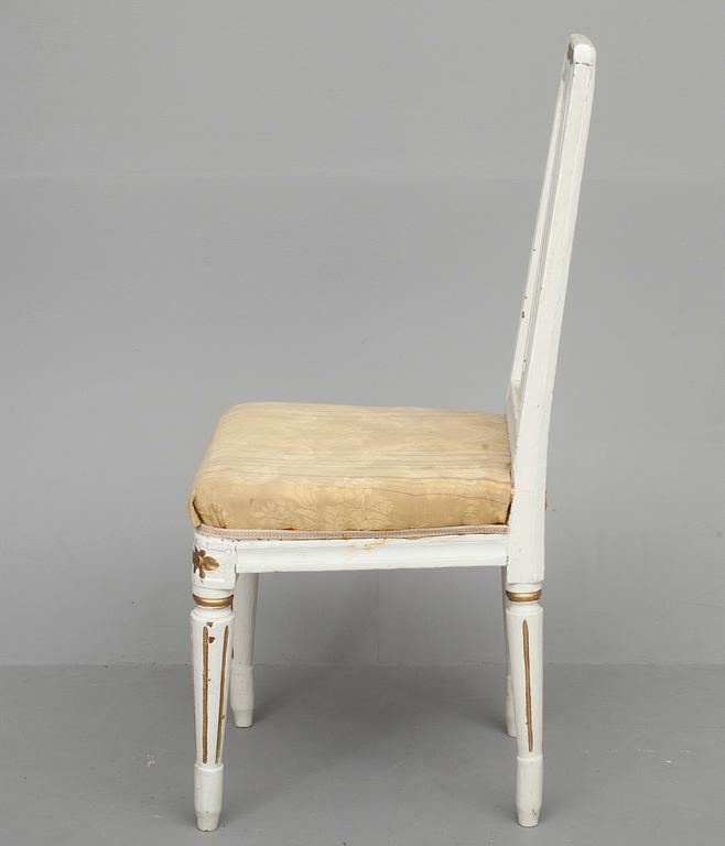 STOL, gustaviansk, signerad ILG (Johan Lindgren), 1700-talets slut.