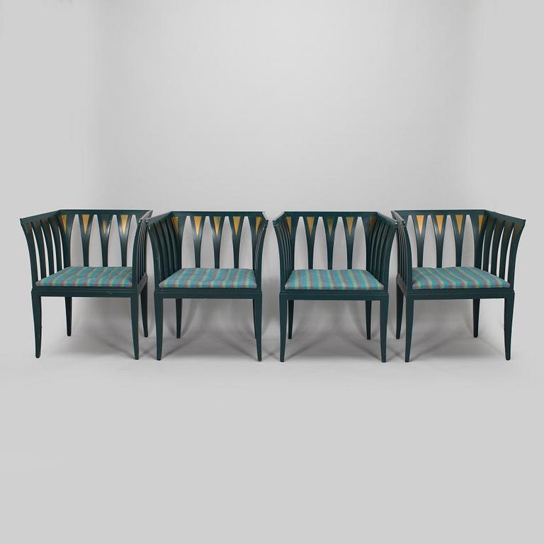 Eliel Saarinen, istuinryhmä, 5 osaa, "Blue suite" Adelta, Finland 1980-luku.