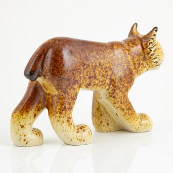 Lisa Larson, a figurine of a lynx, for Nordiska Kompaniet in collaboration with WWF, Gustavsberg.