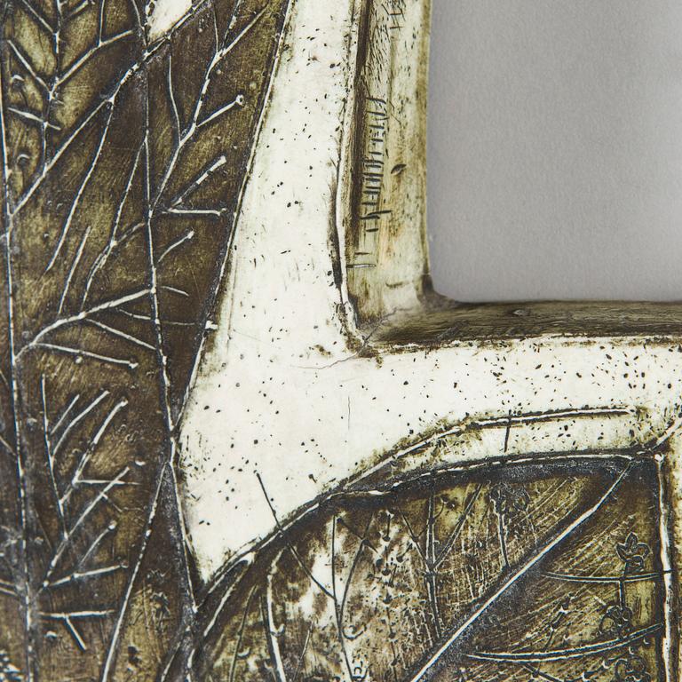 Rut Bryk, a stoneware wall relief, signed BRYK.