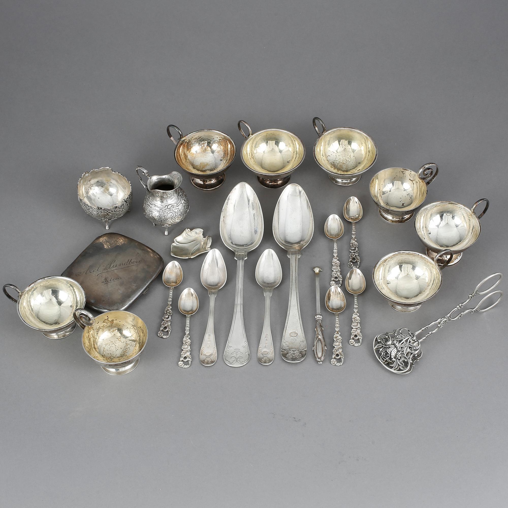 PARTI SILVER, 23 delar, bla Ceson, Göteborg 1947. Vikt ca 787 gram.
