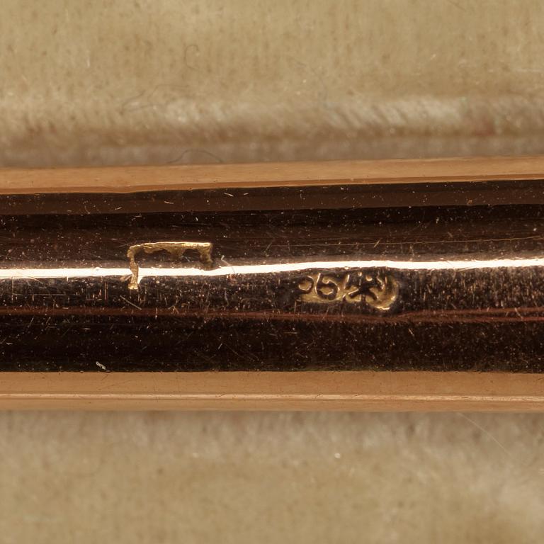 A Russian 19th century FABERGÉ gold penn, St. Petersburg.