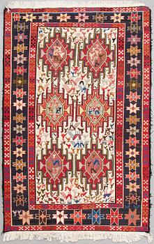 A soumak rug, 183 x 118 cm.