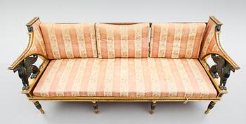 SOFFA, empirestil, omkring år 1900.