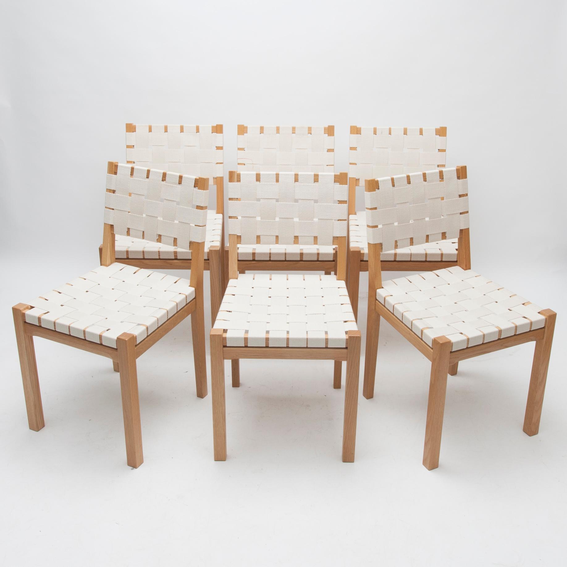 MATBORD, Alvar Aalto och STOLAR, 6 st, modell 615, Aino Aalto, Artek 2000-tal.