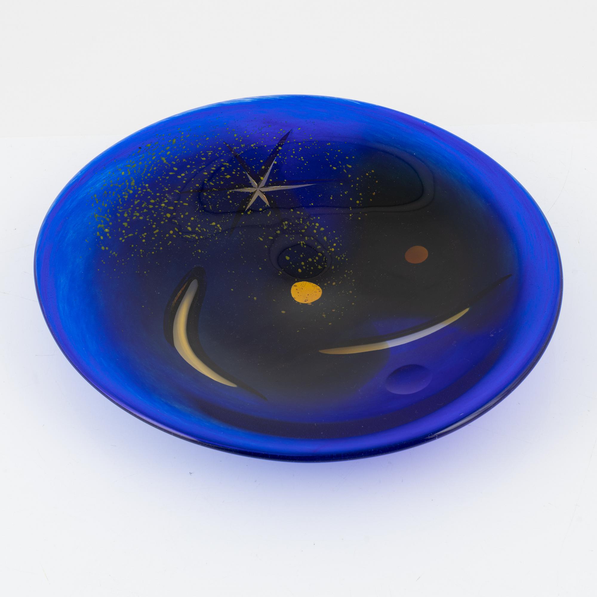 Göran Wärff, fat, unikt, Kosta Boda, signerat.