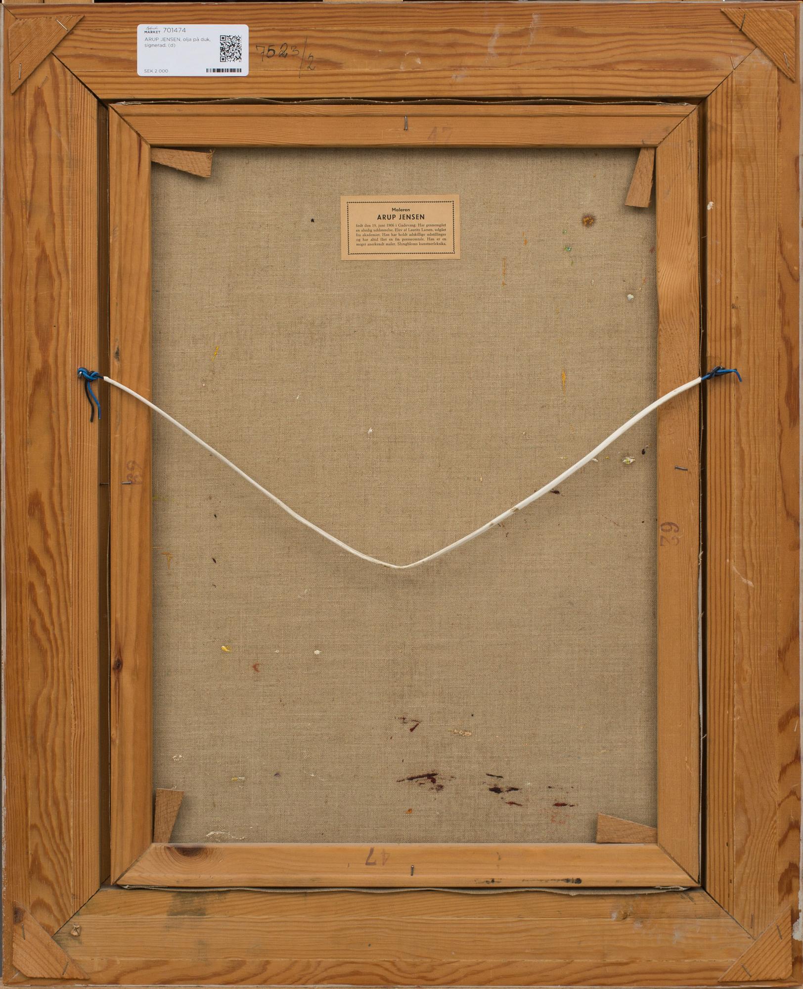 ARUP JENSEN, olja på duk, signerad.