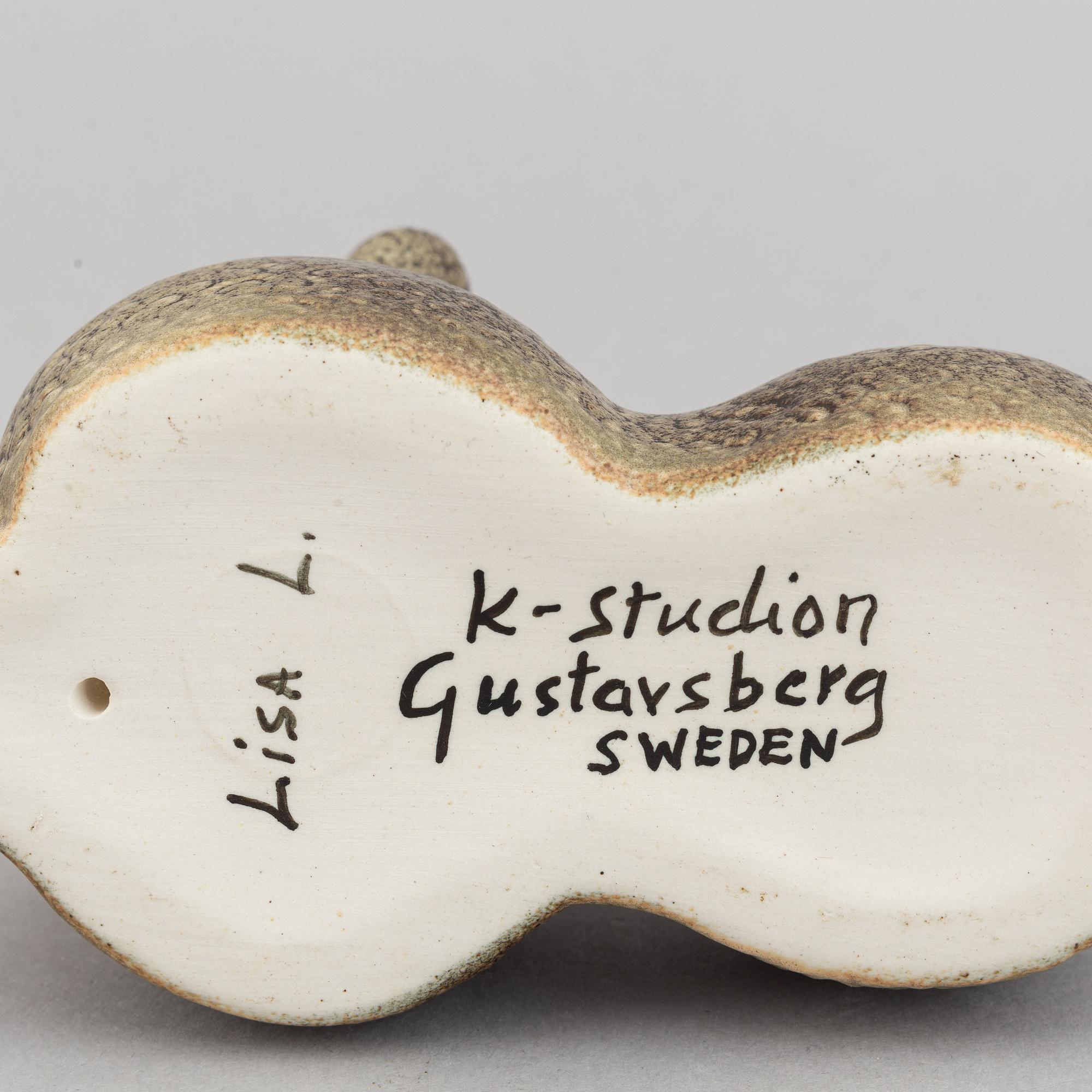 Lisa Larson, six stoneware figurines, for Gustavsberg and K-studion.