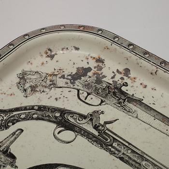 BRICKOR, 2 st, plåt, Piero Fornasetti, Italien 1900-talets mitt.