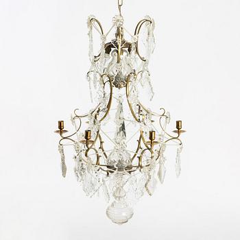A Rococo style chandelier, 19th century.