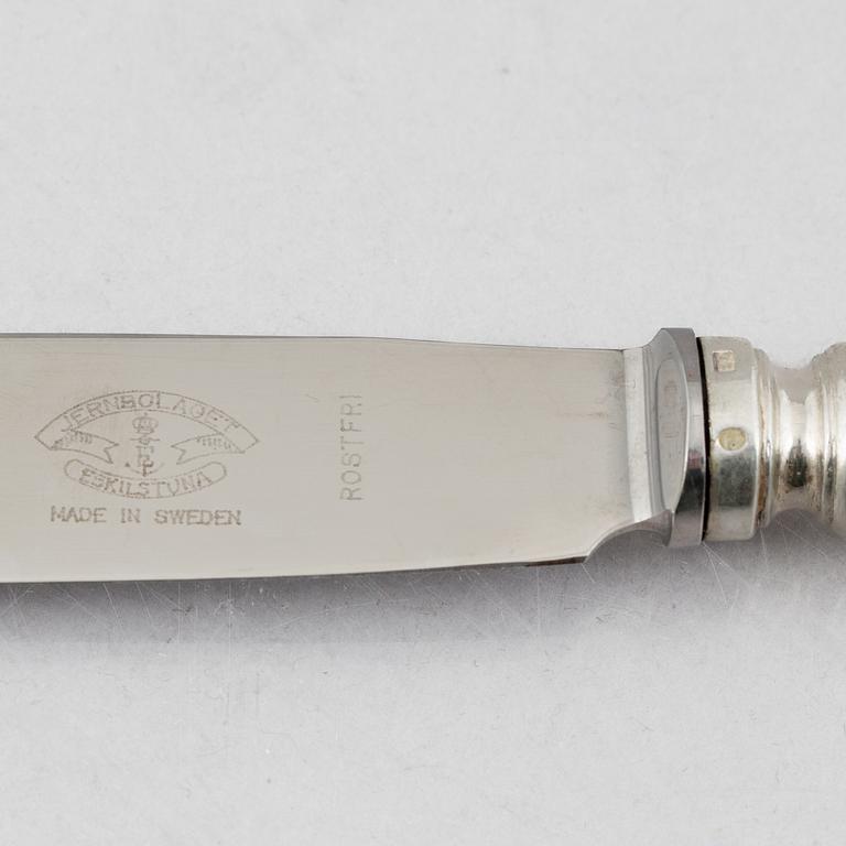 Jacob Engelberth Torsk, 62-pieces of "Gammal Fransk" silver flatwear, Stockholm, Sweden, 1902-1903.