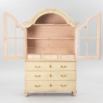 A rococo vitrine cabinet, 18th century,.