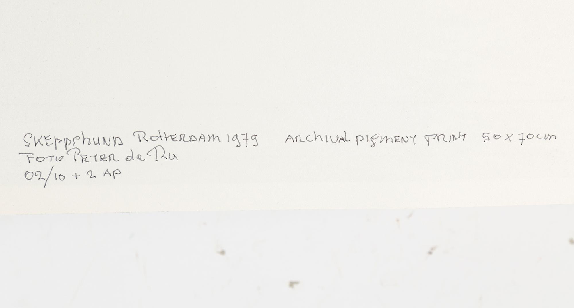 PETER DE RU, archival pigment print, signerat, och numrerat 02/10+2AP a tergo.