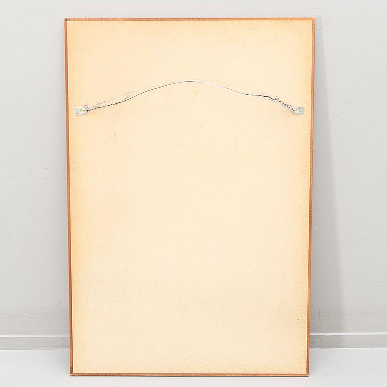 A 1960s teak mirror.