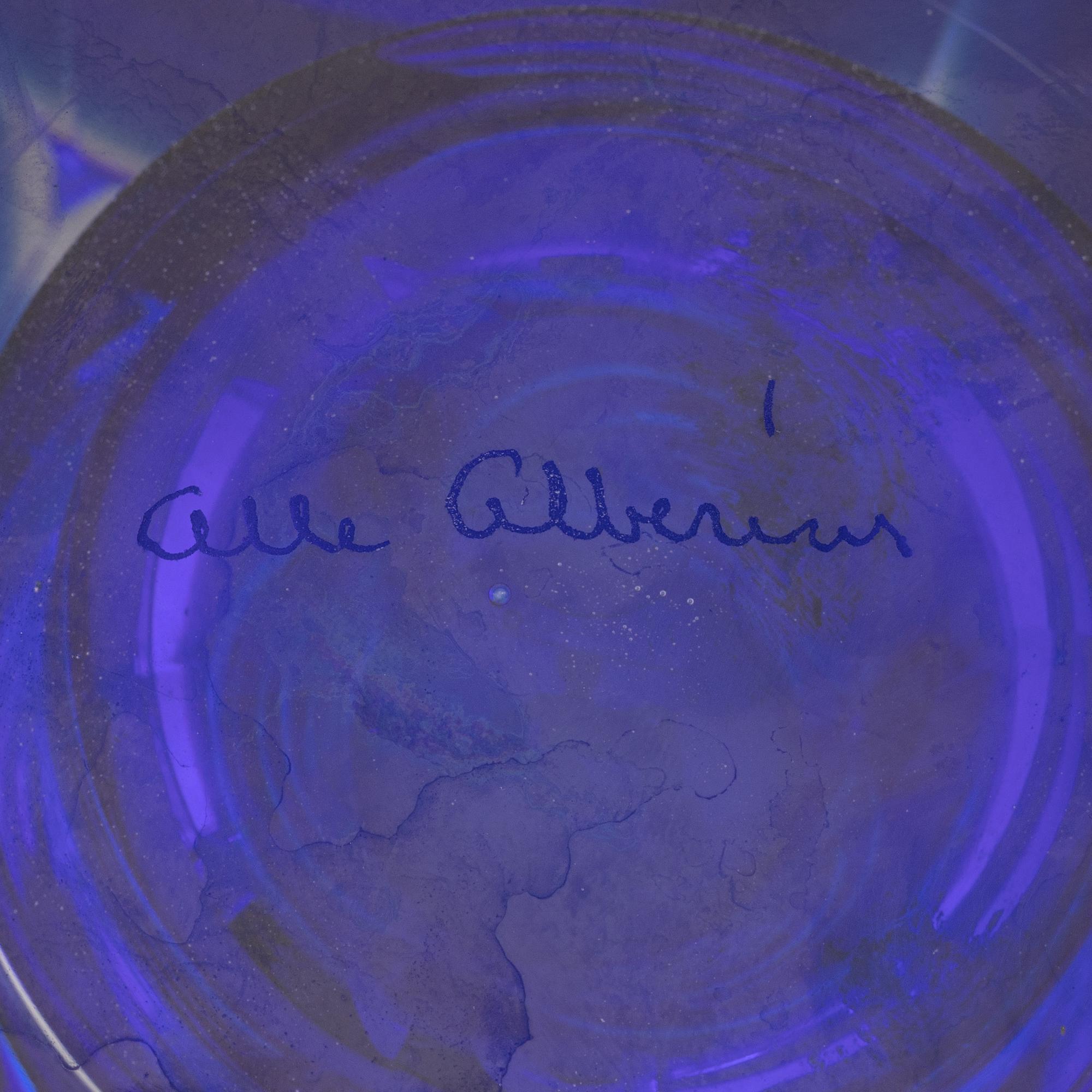 Olle Alberius, a signed 'Virvel' glass vase, Orrefors, 1988.