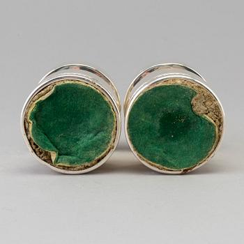 ERIC LÖFMAN, ljusstakar, ett par, silver, MGAB, Uppsala 1973.