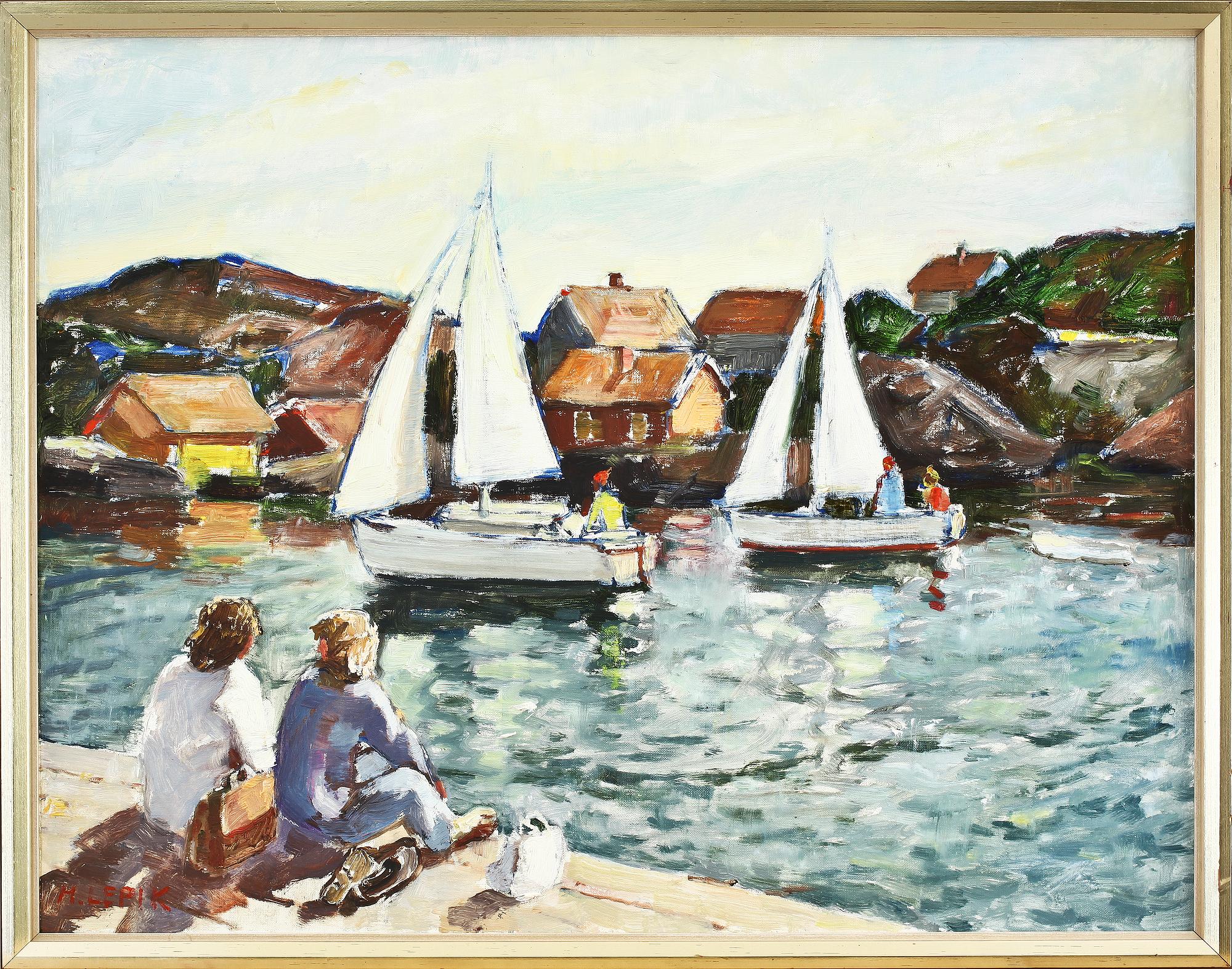 HUGO LEPIK, olja på duk, sign.