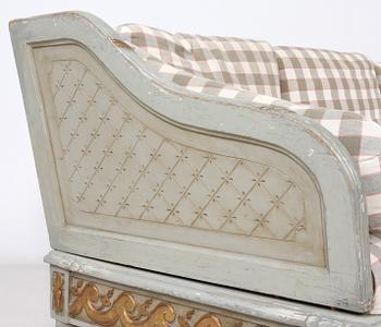 TRÅGSOFFA, gustaviansk, 1700/1800-tal.