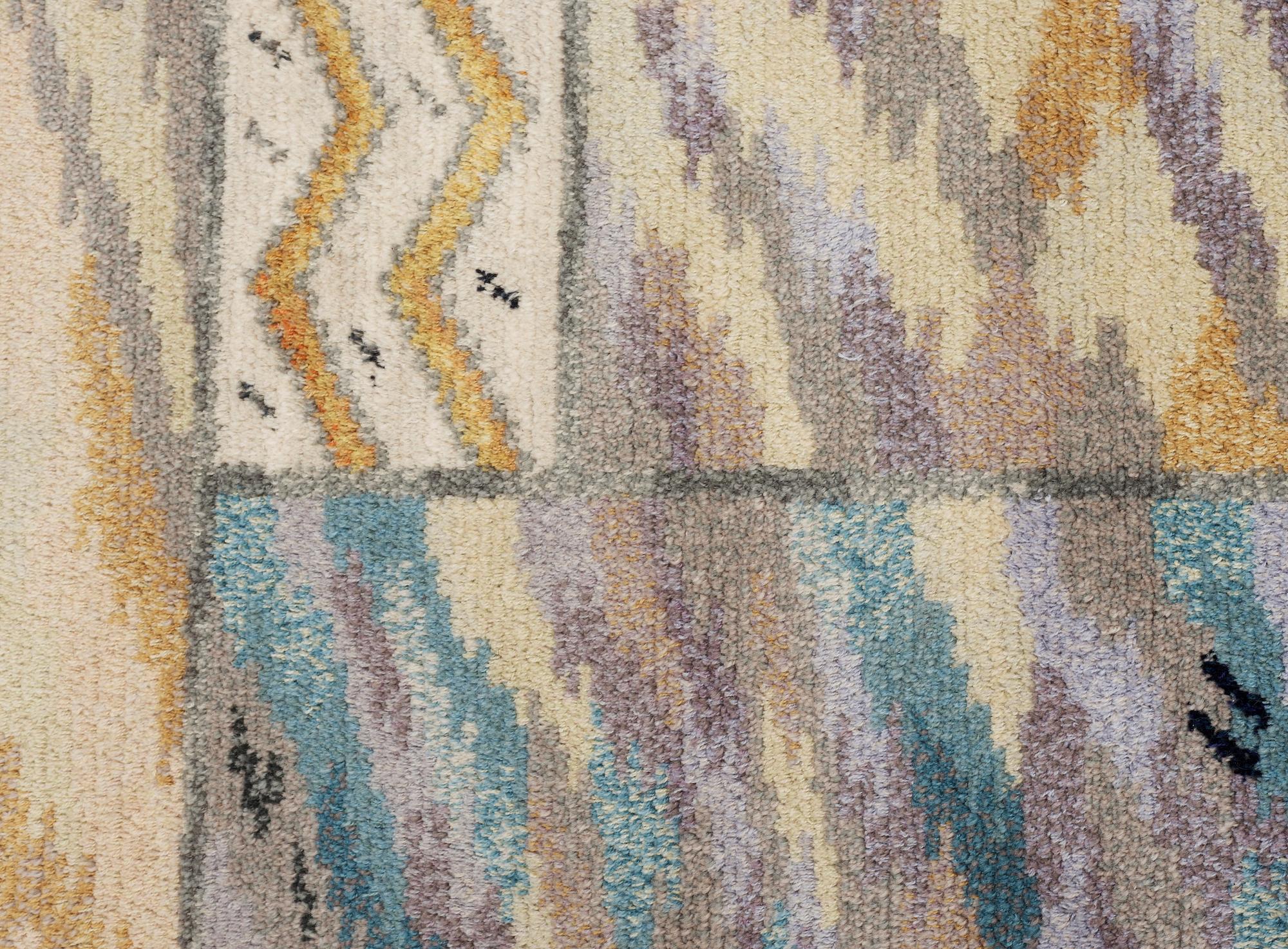 CARPET. "Stråk". Knotted pile. 259,5 x 189,5 cm. Signed AB MMF AF (AB Märta Måås-Fjetterström, Anna Ferrari).