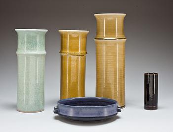 VASER, 4 st samt SKÅL, Hertha Bengtsson, Höganäs, 1900-talets andra hälft.