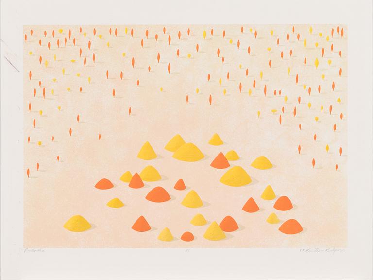 Kristian Krokfors, lithograph, signed and dated -87, marked HC.