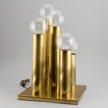 A brass table lamp, 21st century.