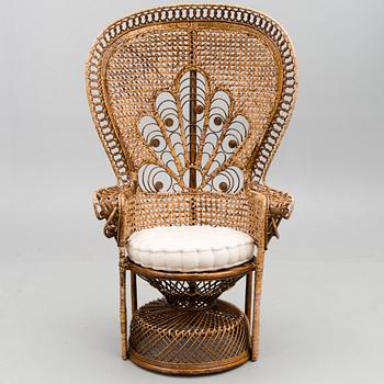 A 1970s rattan 'Peacock chair'.