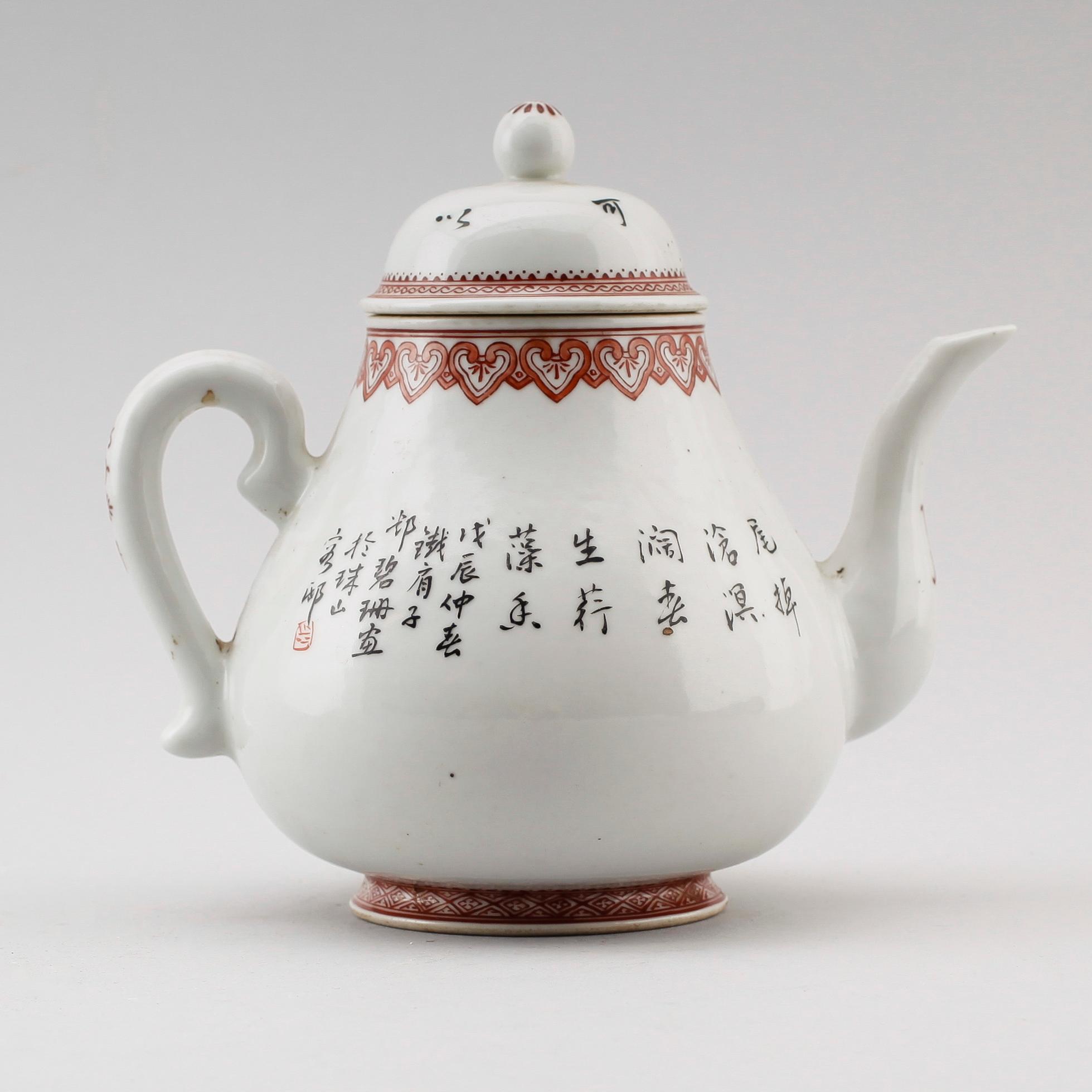 TEKANNA, porslin, Kina, 1900-tal.