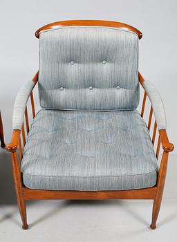 FÅTÖLJER, ett par, "Skrindan", Kerstin Hörlin-Holmquist, 1900-talets andra hälft.