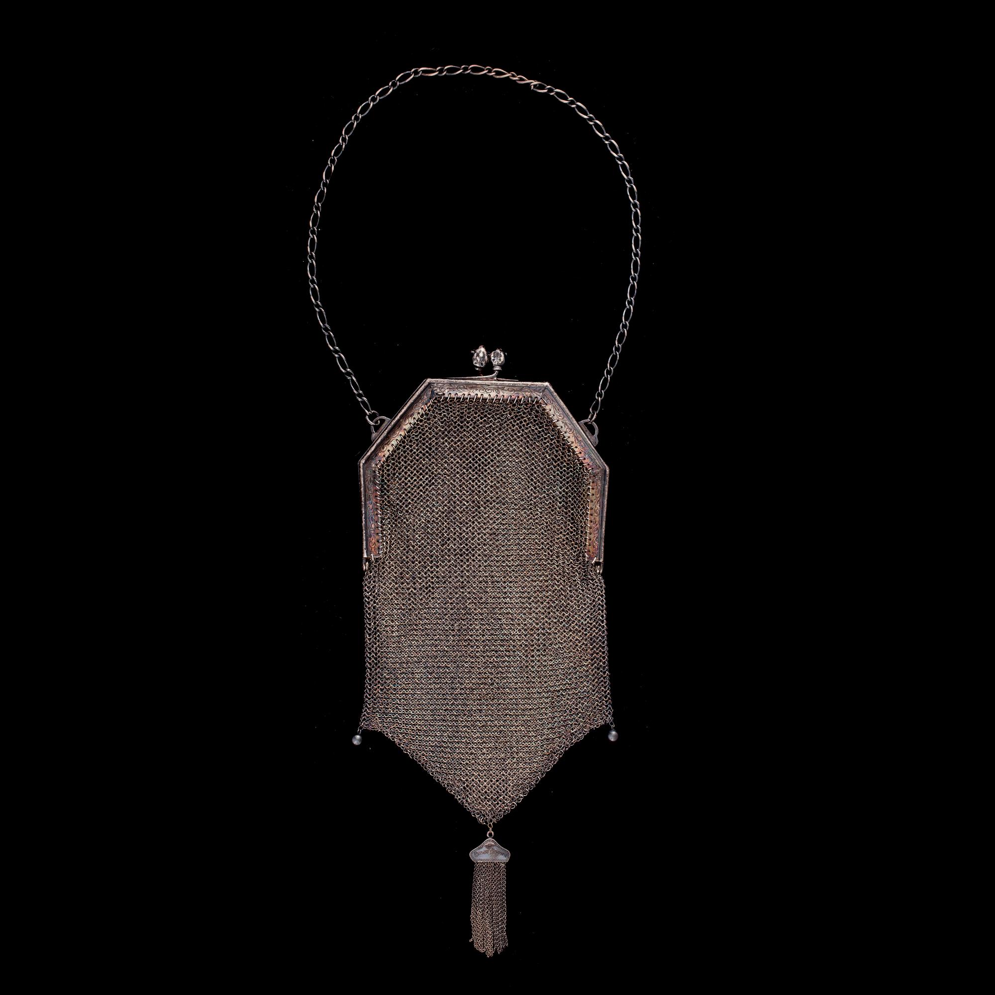 HANDVÄSKA, silver. Peggy Brown. Vikt ca 143,8 g.