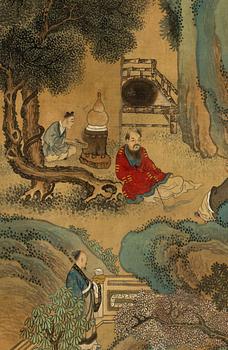 Tang Yin, copy after, ink and scolour on silk. Qing dynasty, late 19th/early 20th century.