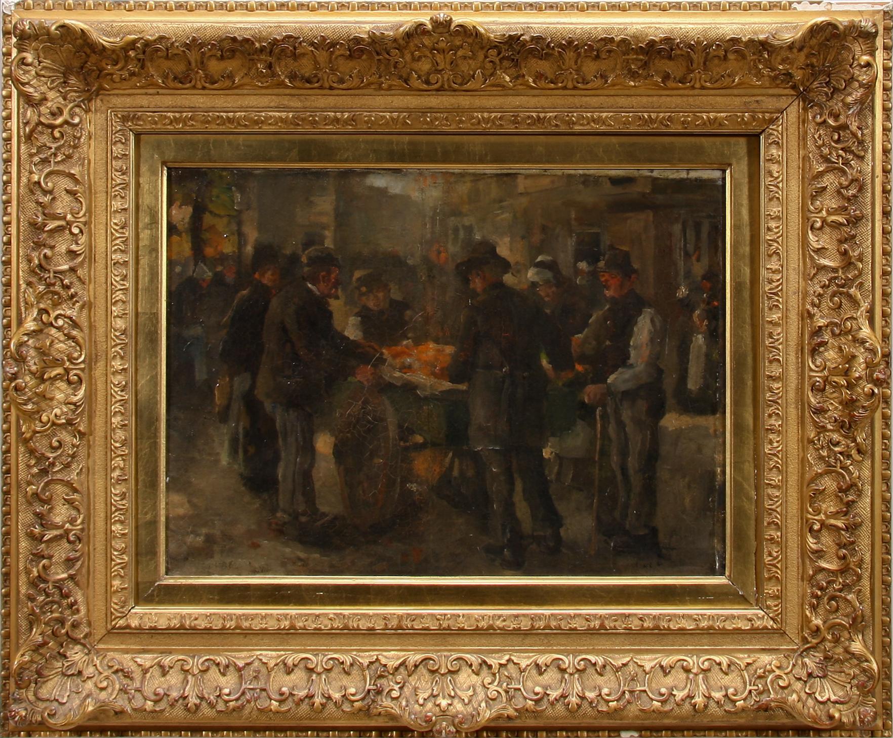 ADRIAAN PHILIPPUS DE LA RIVIERE, olja på duk. Bär sign a tergo samt otydl sign.