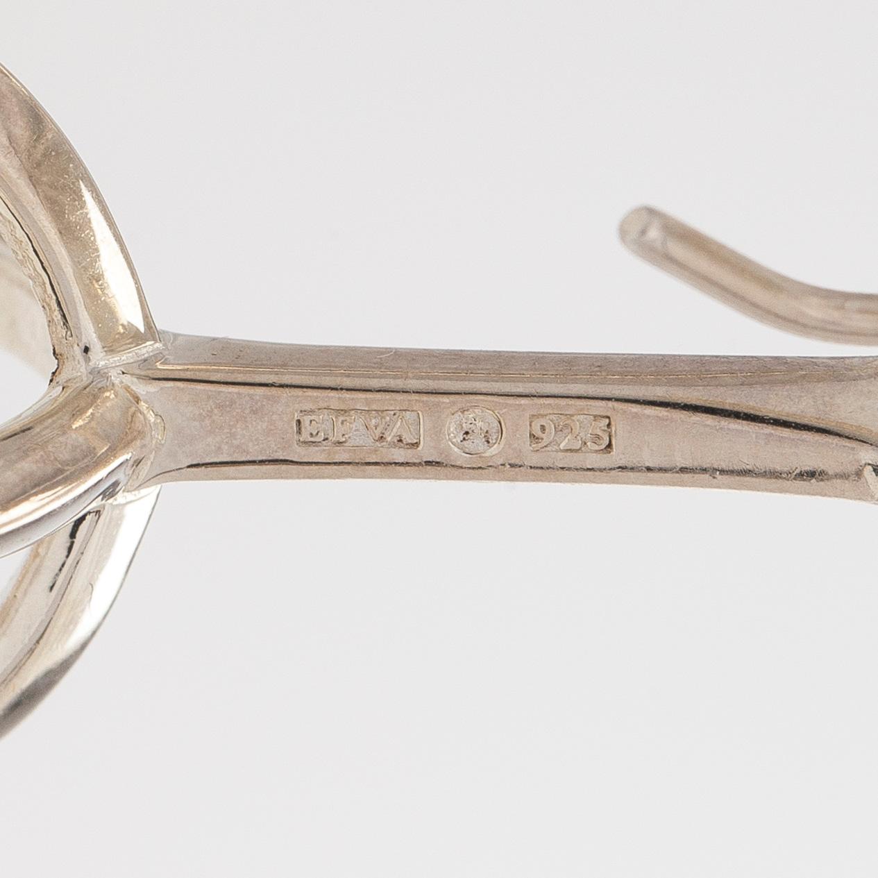Efva Attling, örhängen, "Captured Harmony", sterling silver och bergkristall.