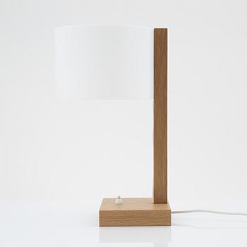 An oak and acrylic table light, Luxus, Vittsjö.