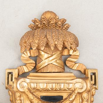 Wall clock in the Gustavian style, first half of the 20th century.