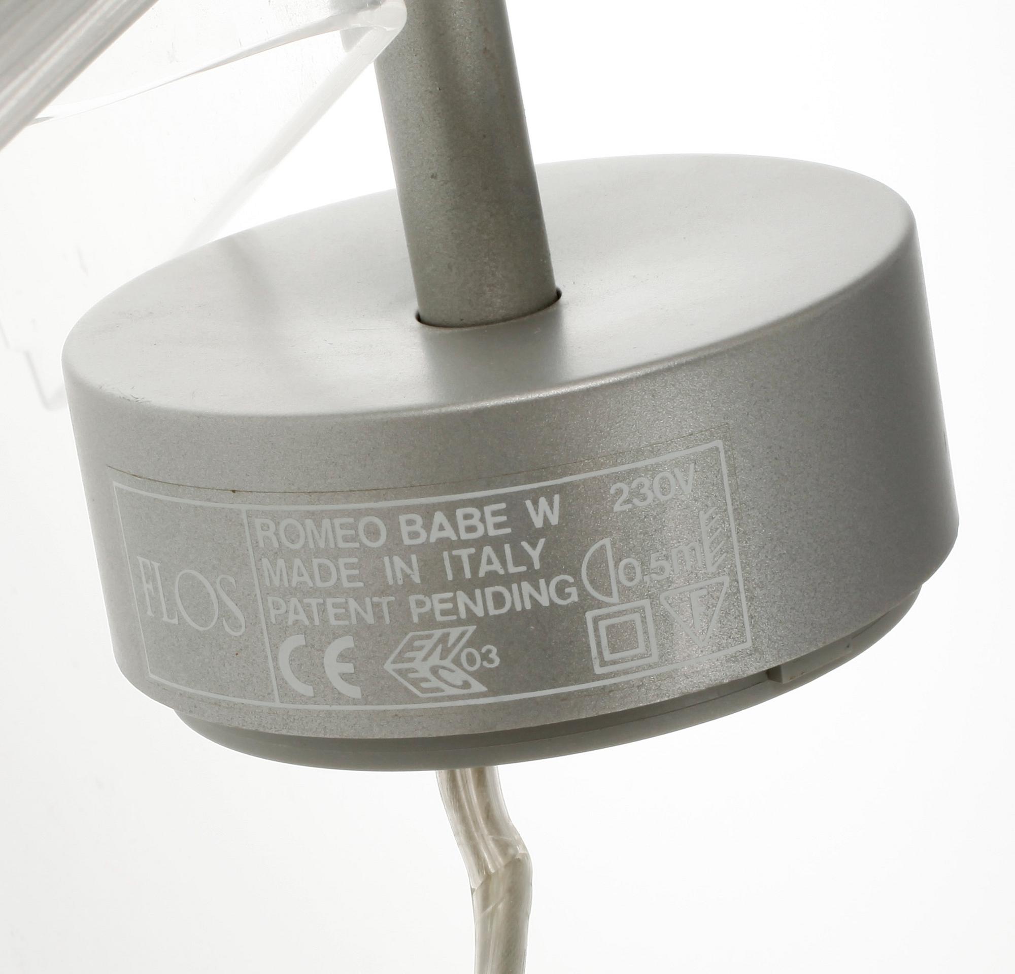 VÄGGLAMPOR, ett par, "Romeo Babe", Philippe Starck, Flos, designade 1996.