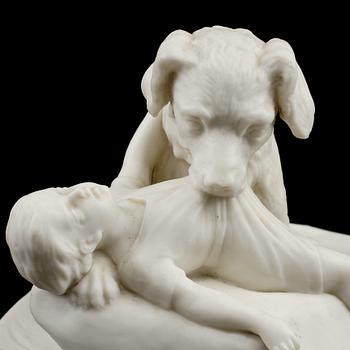 FIGURIN, "Lifräddaren", parian, omkring 1900.