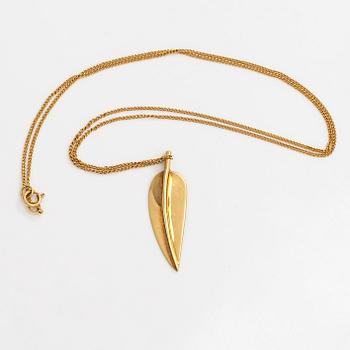 Tiffany & Co, halsband med hänge "Leaf" , 18K guld.