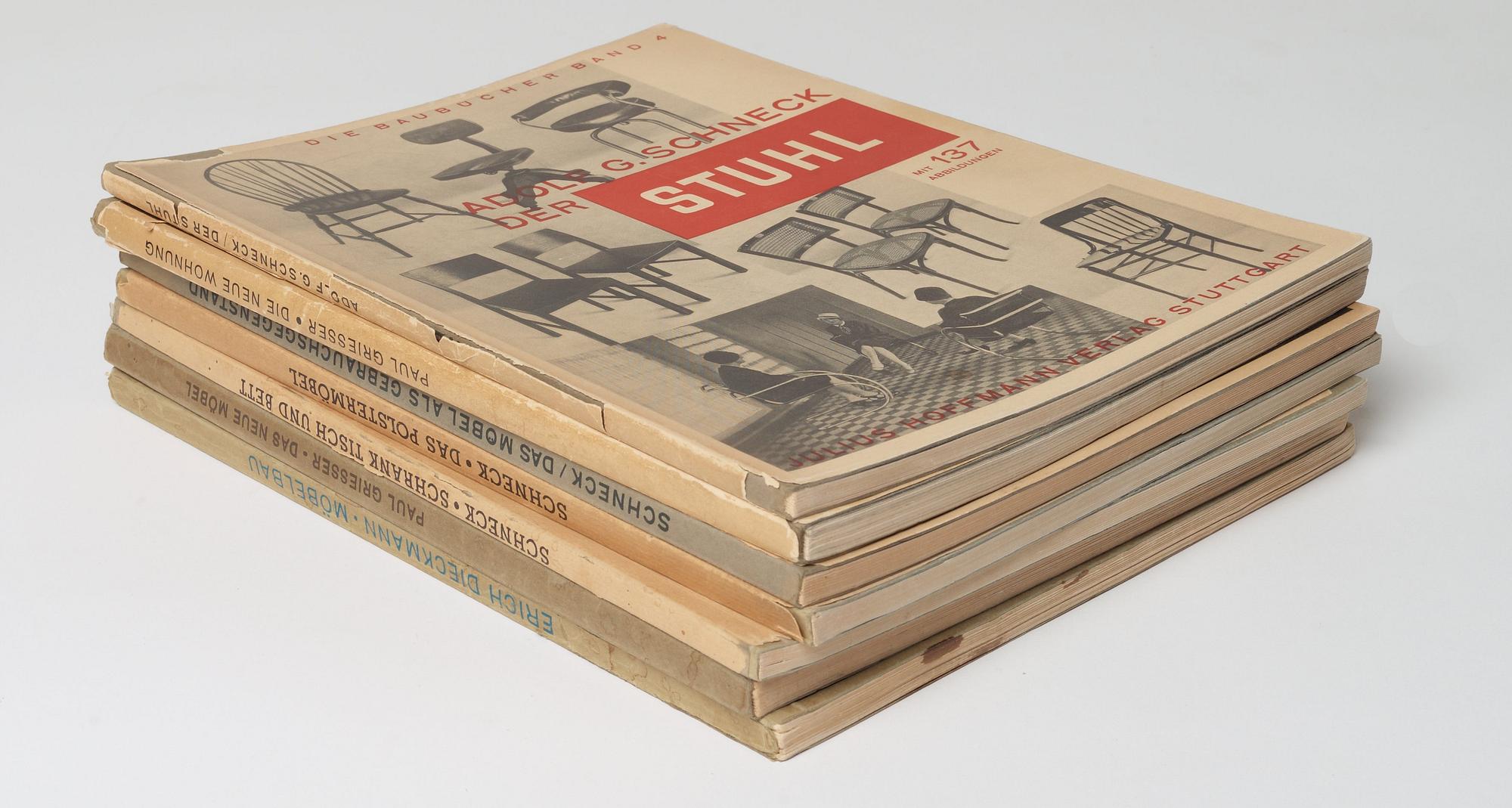 PAUL GRIESSER, ADOLF G. SCHNECK och ERICH DIECKMANN. 7 vol, bl.a. 'Der Stuhl'.