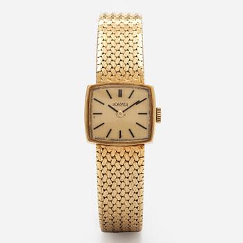 Roamer, armbandsur, 19 x 17 mm, 14K guld, manuell.