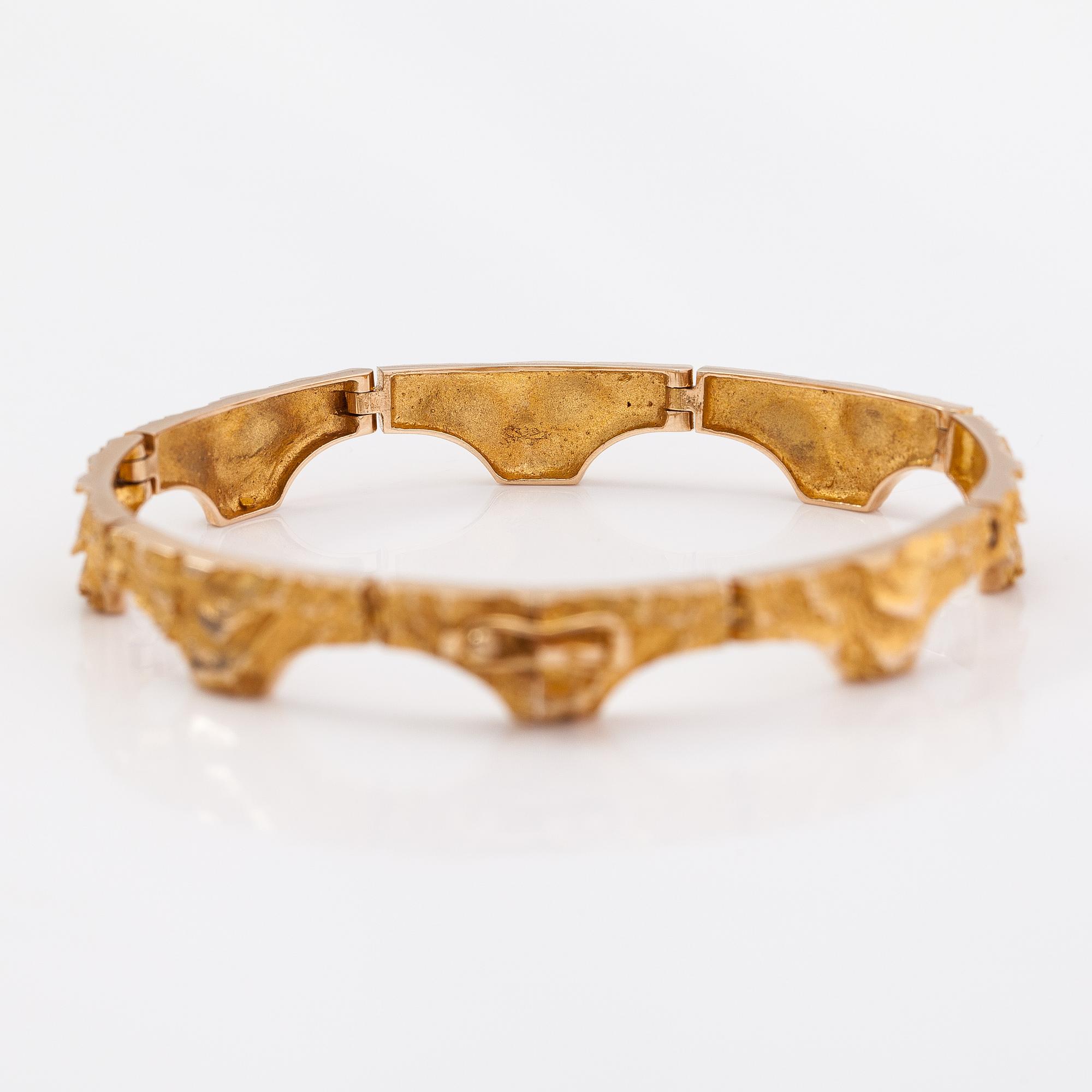 Björn Weckström, Rannekoru "Kaarisilta", 14K kultaa. Lapponia 1970.