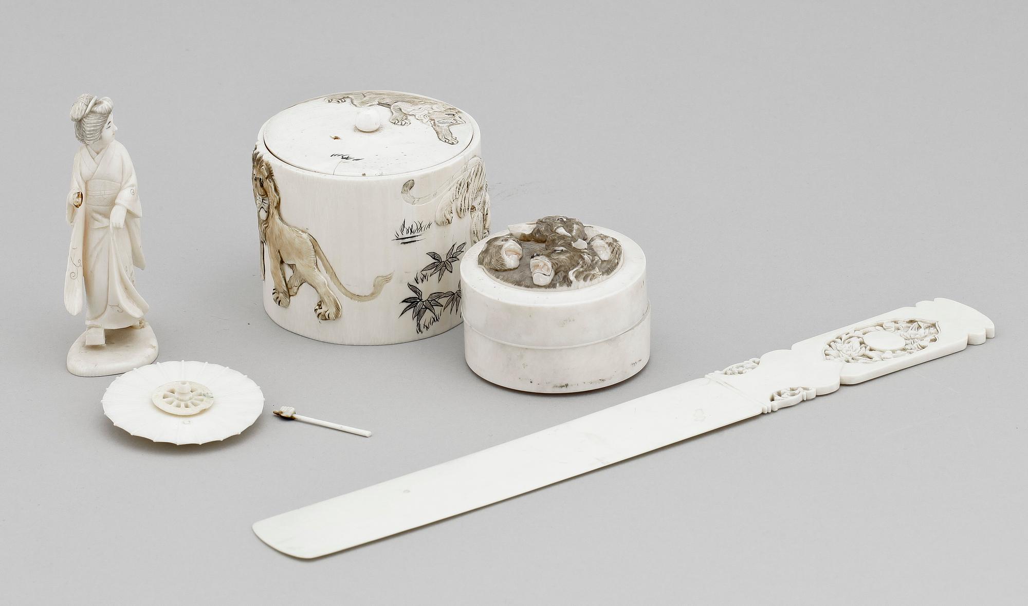 PARTI BENFÖREMÅL, 4 delar, orientaliskt, 1900-tal.