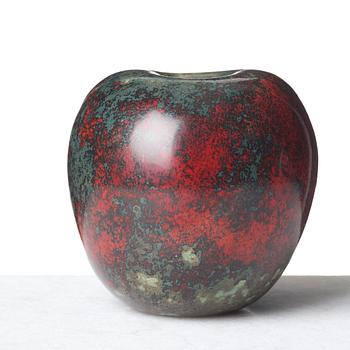 Hans Hedberg, a faience sculpture of an apple, Biot, France.