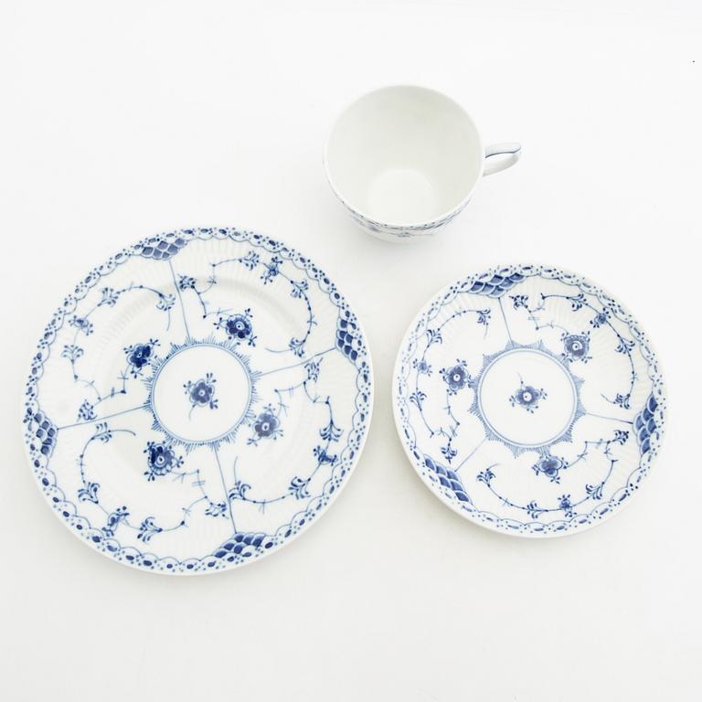 Service, approx. 29 pcs "Blue Fluted" Royal Copenhagen Denmark porcelain.
