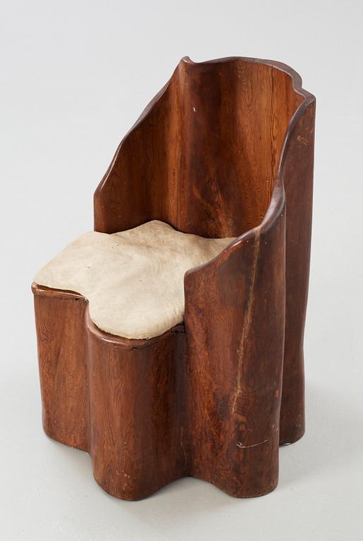 A Swedish stained pine chair, 1930's.