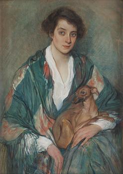 677. Unknown Russian artist, circle of Mir Ikusstva, Portrait of Maya Degutniks.