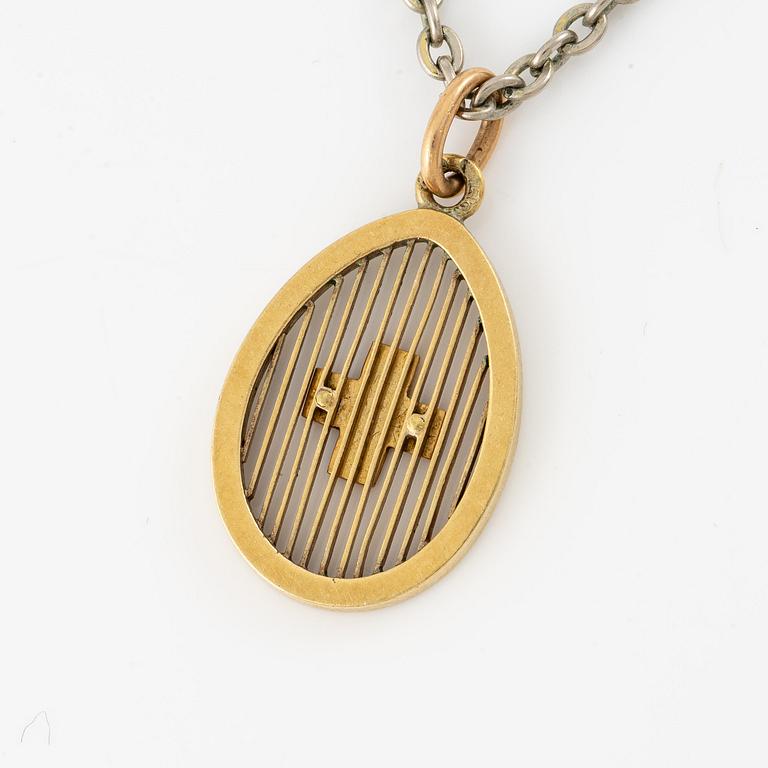 An enamel gold Red cross pendant by Fabergé.