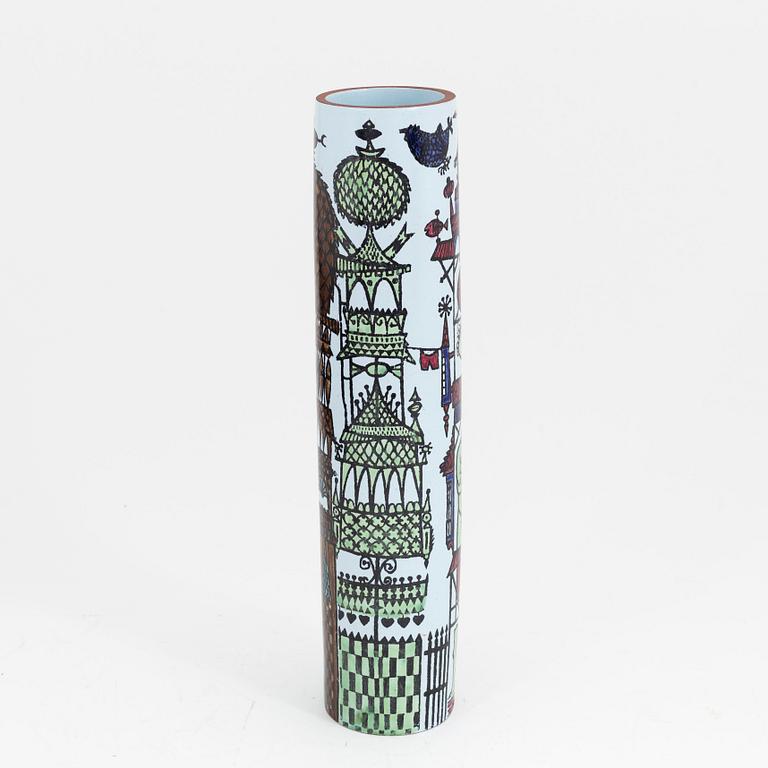 Stig Lindberg, an earthenware 'Karneval' vase, Gustavsbergs studio.