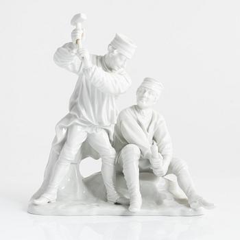 A porcelain figurine group, Fürstenberg, Germany, first half of the 20th century.