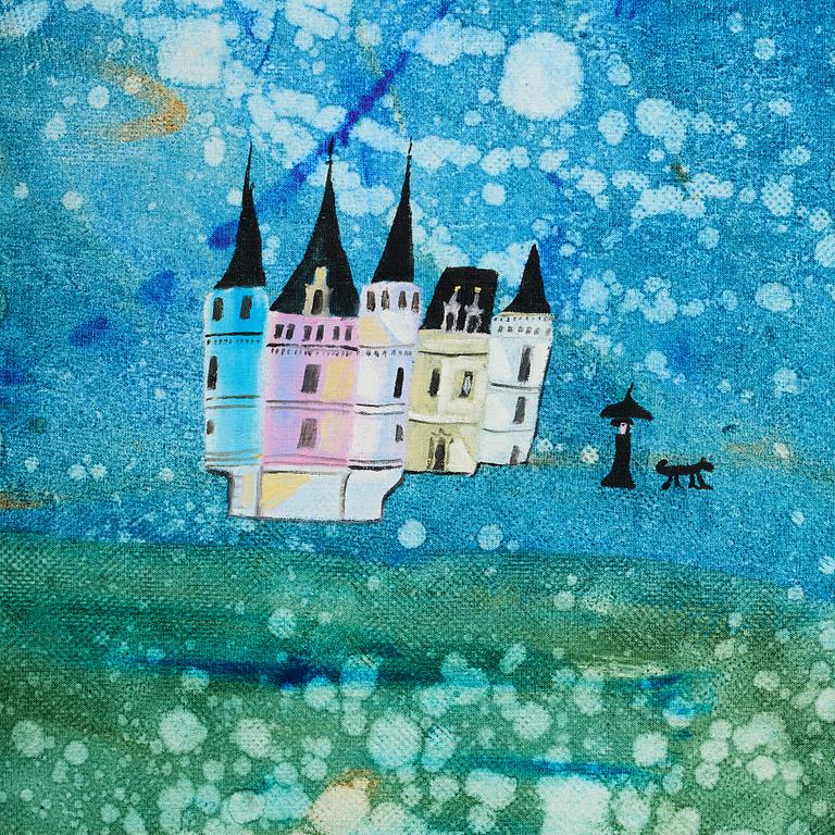 MADELEINE PYK, Olja på duk/pannå, signerad M. Pyk. Utförd 1978.